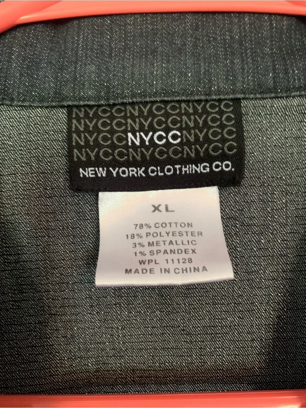 New York Clothing Company  Women’s Dark Blue Gray Button-Front Blazer Jacket XL